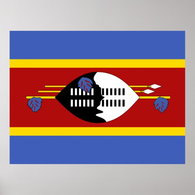 Flagga Eswatini Poster (Framsidan)