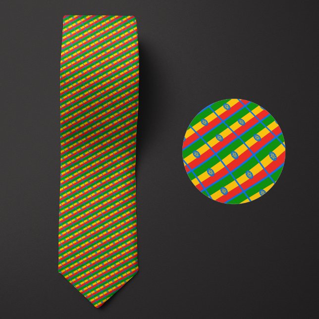 Flagga Etiopien Mönster Slips (Skapare uppladdad)