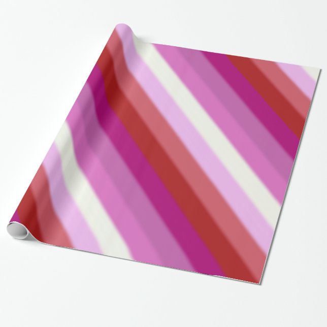 Flagga Falling Lesbisk, Pride Presentpapper (Utrullad)