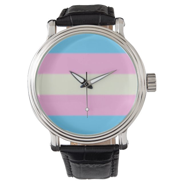 Flagga Falln Transgender Pride Armbandsur (Framsida)