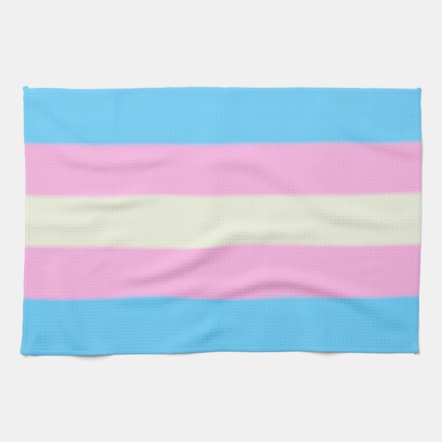 Flagga Falln Transgender Pride Kökshandduk (Horisontell)