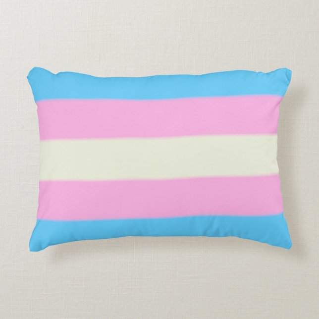 Flagga Falln Transgender Pride Prydnadskudde (Framsidan)