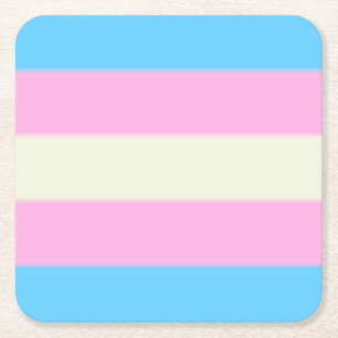 Flagga Falln Transgender Pride Underlägg Papper Kvadrat