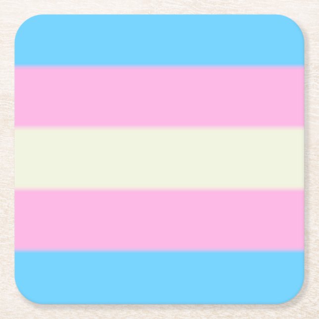 Flagga Falln Transgender Pride Underlägg Papper Kvadrat (Framsidan)