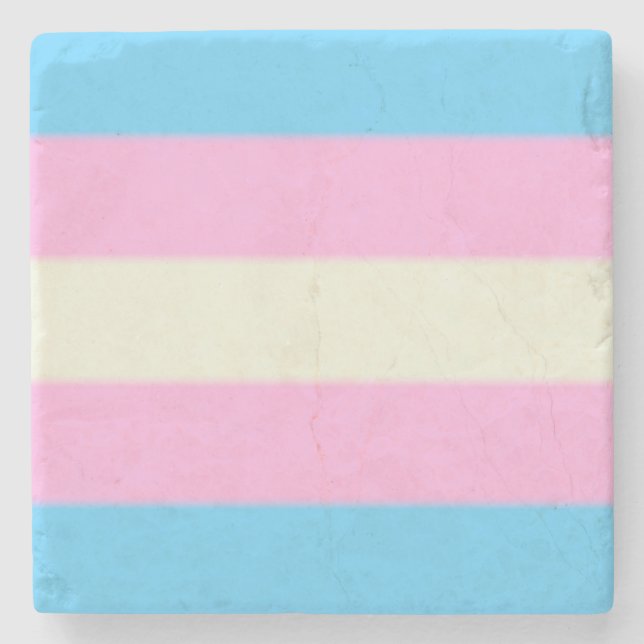 Flagga Falln Transgender Pride Underlägg Sten (Framsidan)