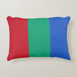 Flagga Färg för blå officiell, röd Grönt Prydnadskudde