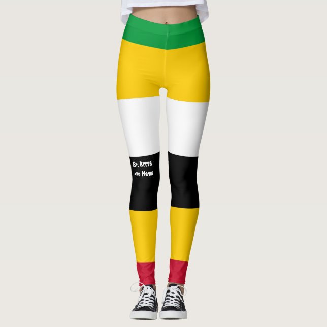 Flagga Färg of St. Kitts Leggings (Framsida)