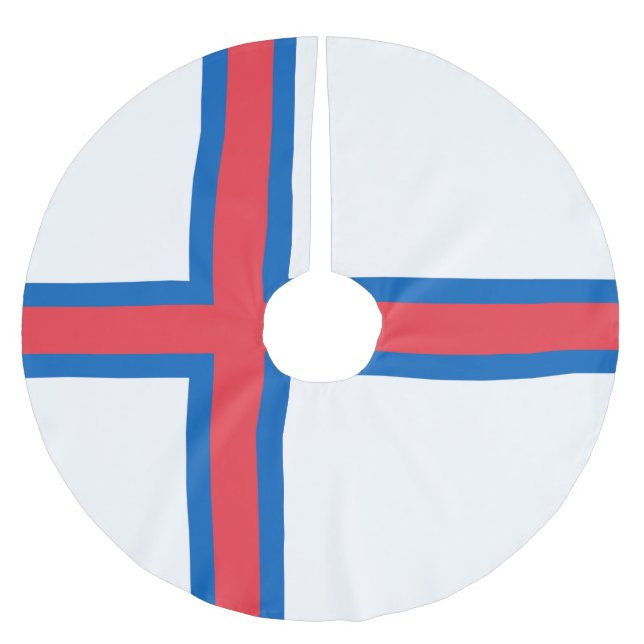 Flagga Färöarna Julgransmatta Borstad Polyester (Framsidan)