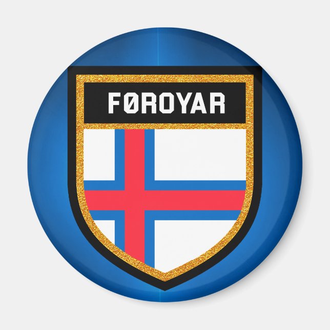 Flagga Färöarna Magnet (Framsidan)
