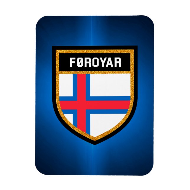 Flagga Färöarna Magnet (Vertikal)