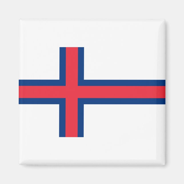 Flagga Färöarna Magnet (Framsidan)