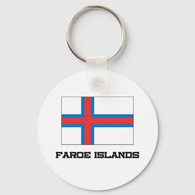 Flagga Färöarna Nyckelring (Framsida)