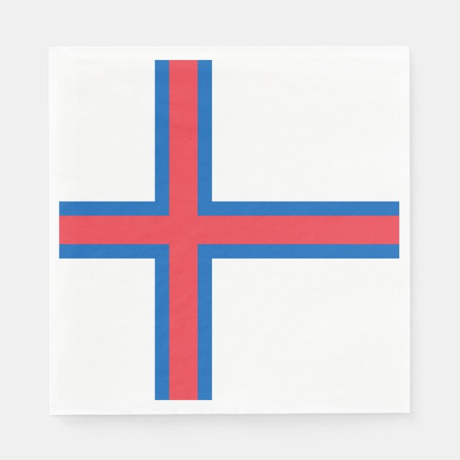 Flagga Färöarna Pappersservett (Framsidan)