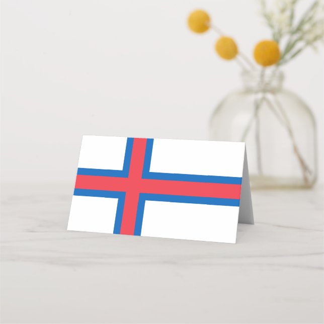Flagga Färöarna Placeringskort (Framsida)