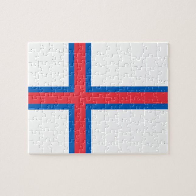 Flagga Färöarna Pussel (Horisontell)