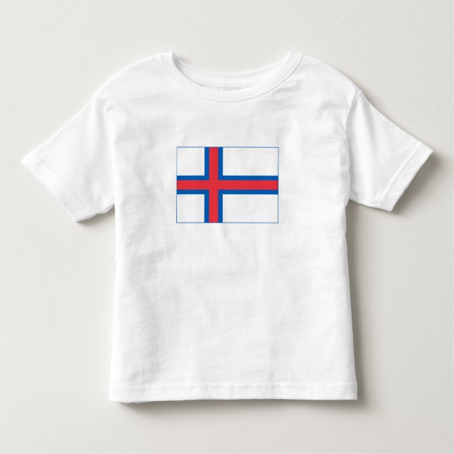Flagga Färöarna T Shirt (Framsida)