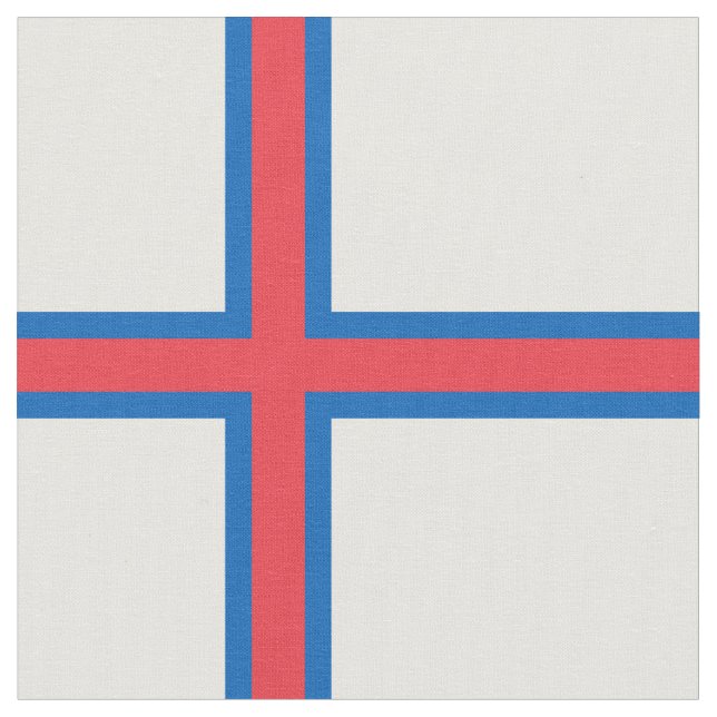 Flagga Färöarna Tyg (Närbild)