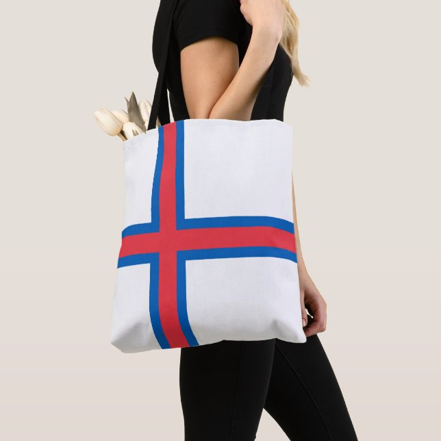 Flagga Färöarna Tygkasse (Närbild)