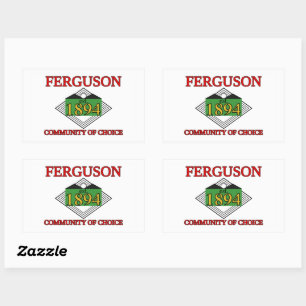 Flagga Ferguson, Missouri Rektangulärt Klistermärke