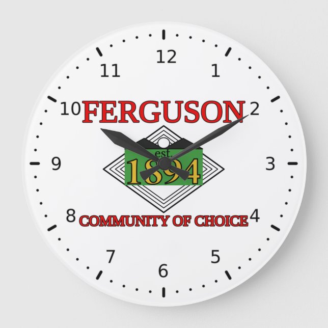 Flagga Ferguson, Missouri Stor Klocka (Framsida)