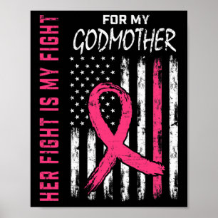 Flagga "Figh Figh" för Godmor Breast Cancer Awaren Poster