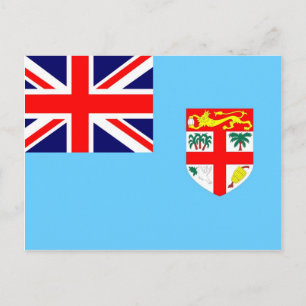 Flagga Fijiöarna Vykort