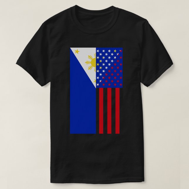 Flagga Filippinerna, Förenta staterna T Shirt (Design framsida)