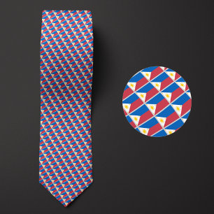 Flagga Filippinerna Mönster Slips