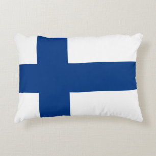 Flagga Finland Blue Kor Flagga Prydnadskudde
