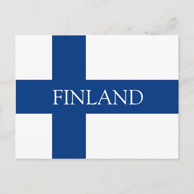 Flagga Finland Blue Kor Flagga Vykort (Framsida)