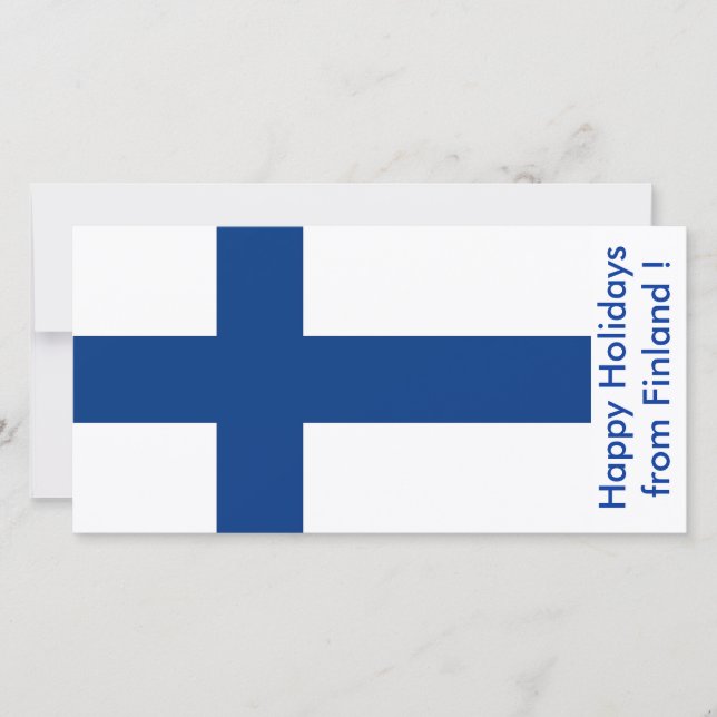 Flagga Finland, Glad helg från Finland Julkort (Framsida)