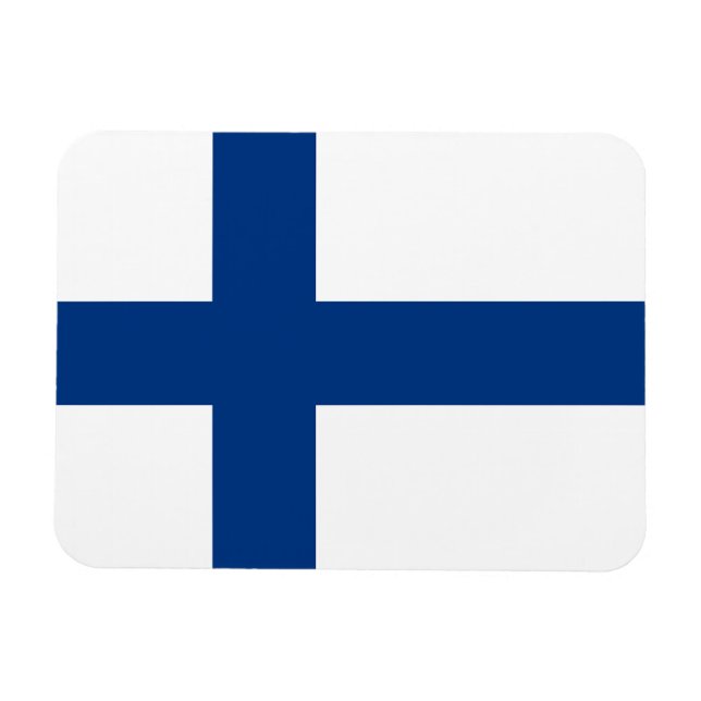 Flagga Finland - Siniristilippu Magnet (Horisontell)