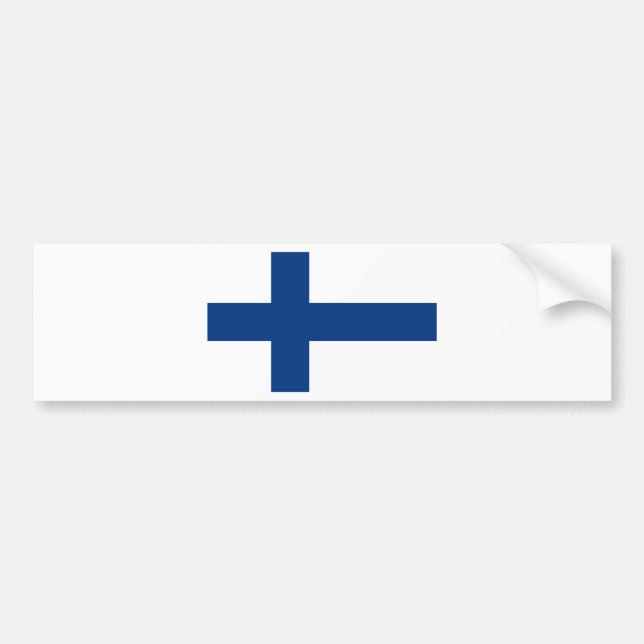 Flagga Finland - Suomen Lippu - Siniristilippu Bildekal (Framsidan)