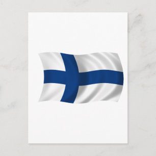 Flagga Finland Vykort