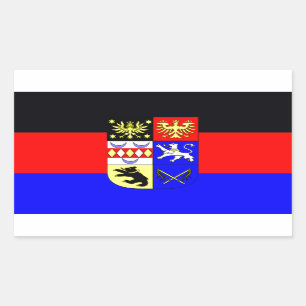Flagga - Flagge - Fahne - tysklanda östliga Frisi Rektangulärt Klistermärke