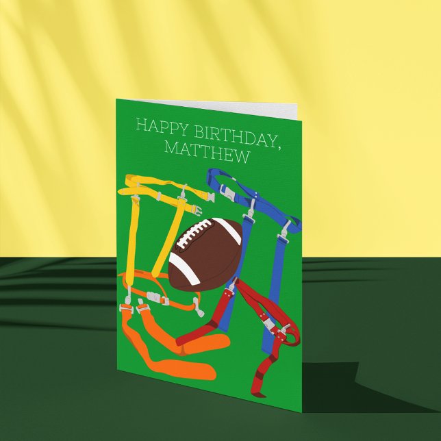 Flagga Football Coach Player Personlig Kort (Skapare uppladdad)