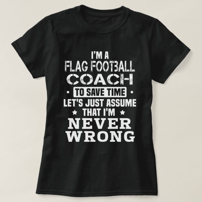 Flagga Football Coach T Shirt (Design framsida)