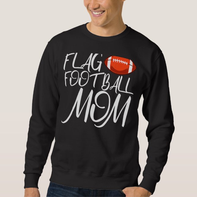 Flagga Football Mamma Lång Ärmad Tröja (Framsida)