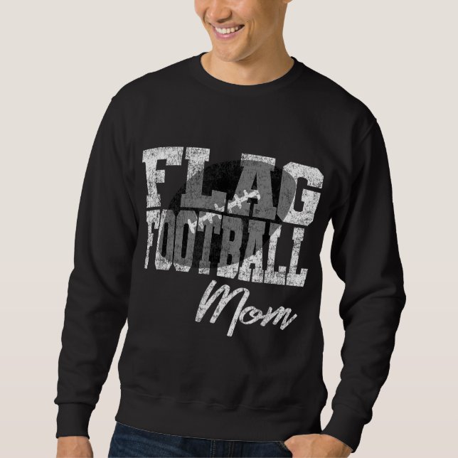 Flagga Football Mamma Lång Ärmad Tröja (Framsida)