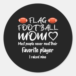 Flagga Football Mamma Runt Klistermärke