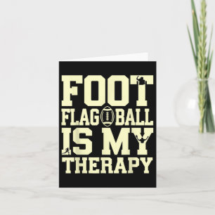 Flagga Football Therapy Funny Quote Player Coach F Kort