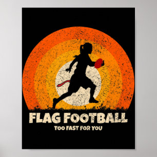 Flagga Football Women Fast för dig på Flagga Foot Poster