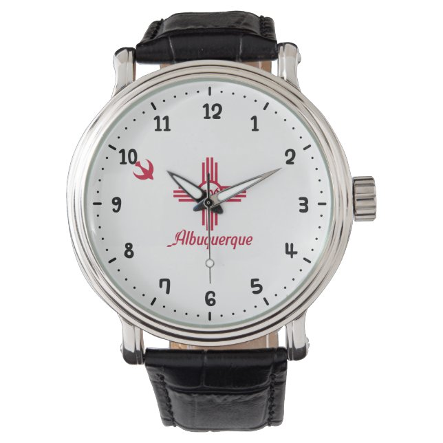 Flagga för Albuquerque, New Mexico Watch Armbandsur (Framsida)