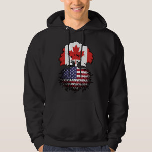 FLAGGA för amerikanska kanadensiska kanadensiska T Hoodie