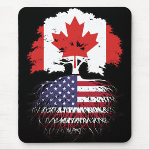 FLAGGA för amerikanska kanadensiska kanadensiska T Musmatta