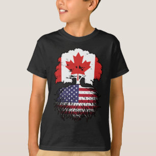 FLAGGA för amerikanska kanadensiska kanadensiska T Shirt