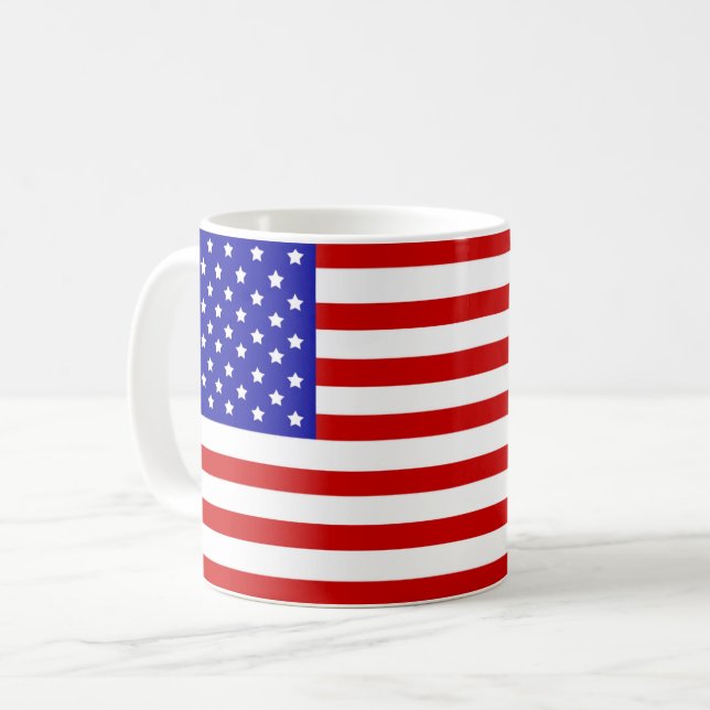 Flagga för Amerikas förenta stater Kaffemugg (Framsida vänster)