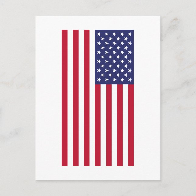 Flagga för Amerikas förenta stater Vykort (Framsida)