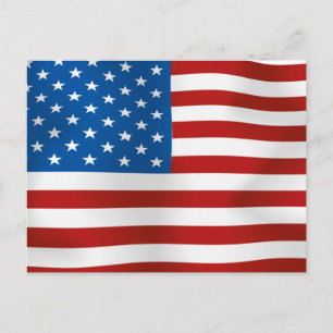 Flagga för Amerikas förenta stater Vykort