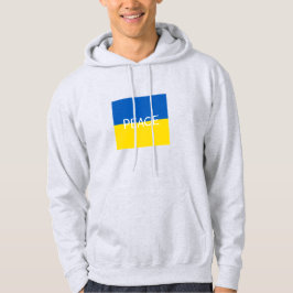 Flagga för anpassningsbar av fredsblå gult i Ukrai Hoodie